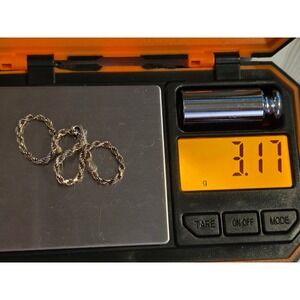 925 Sterling Silver Rope Chain Bracelet 6.25" 3.17g Vintage Minimalist Jewelry